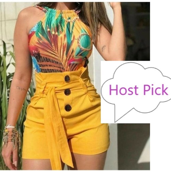 Formal Dress Shorts - High Waist - Wide Leg - Summer Shorts - Picture 1 of 5